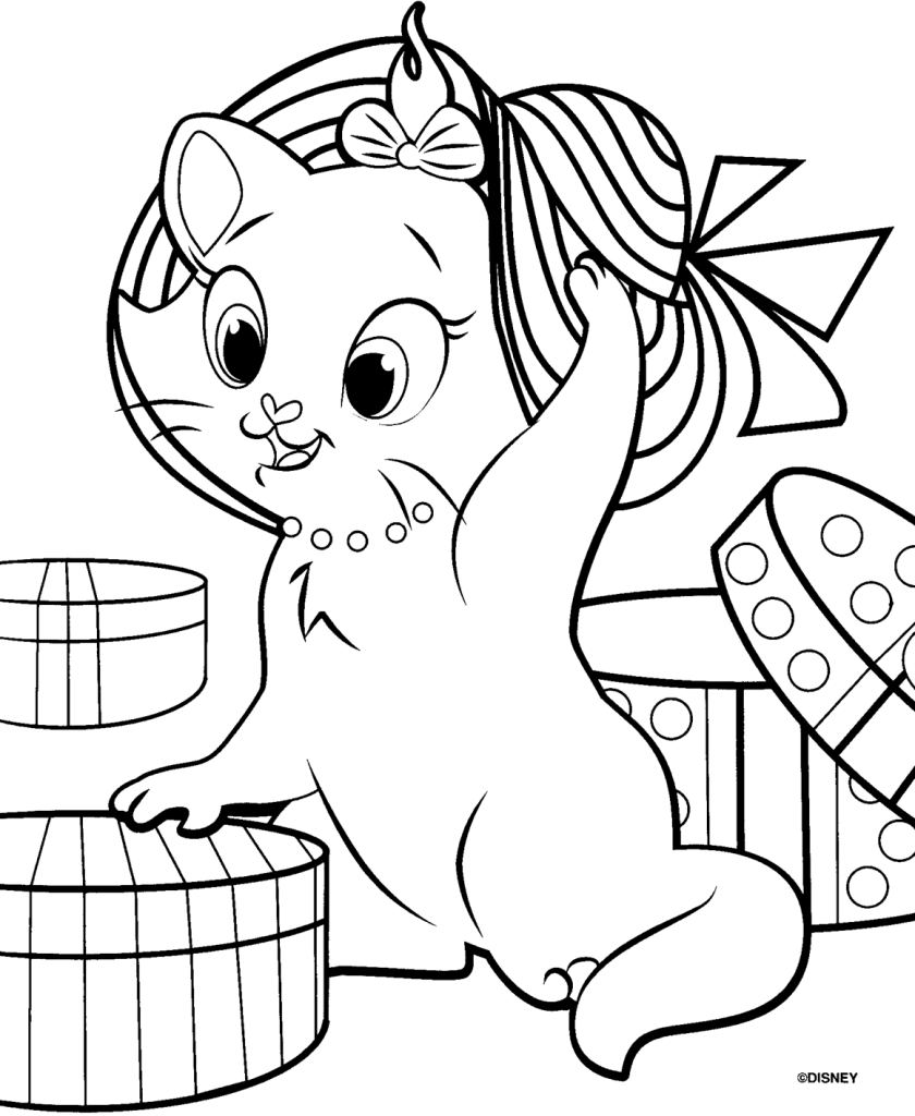 Brinde Gata Marie  Marie cat, Disney drawings, Cat coloring page
