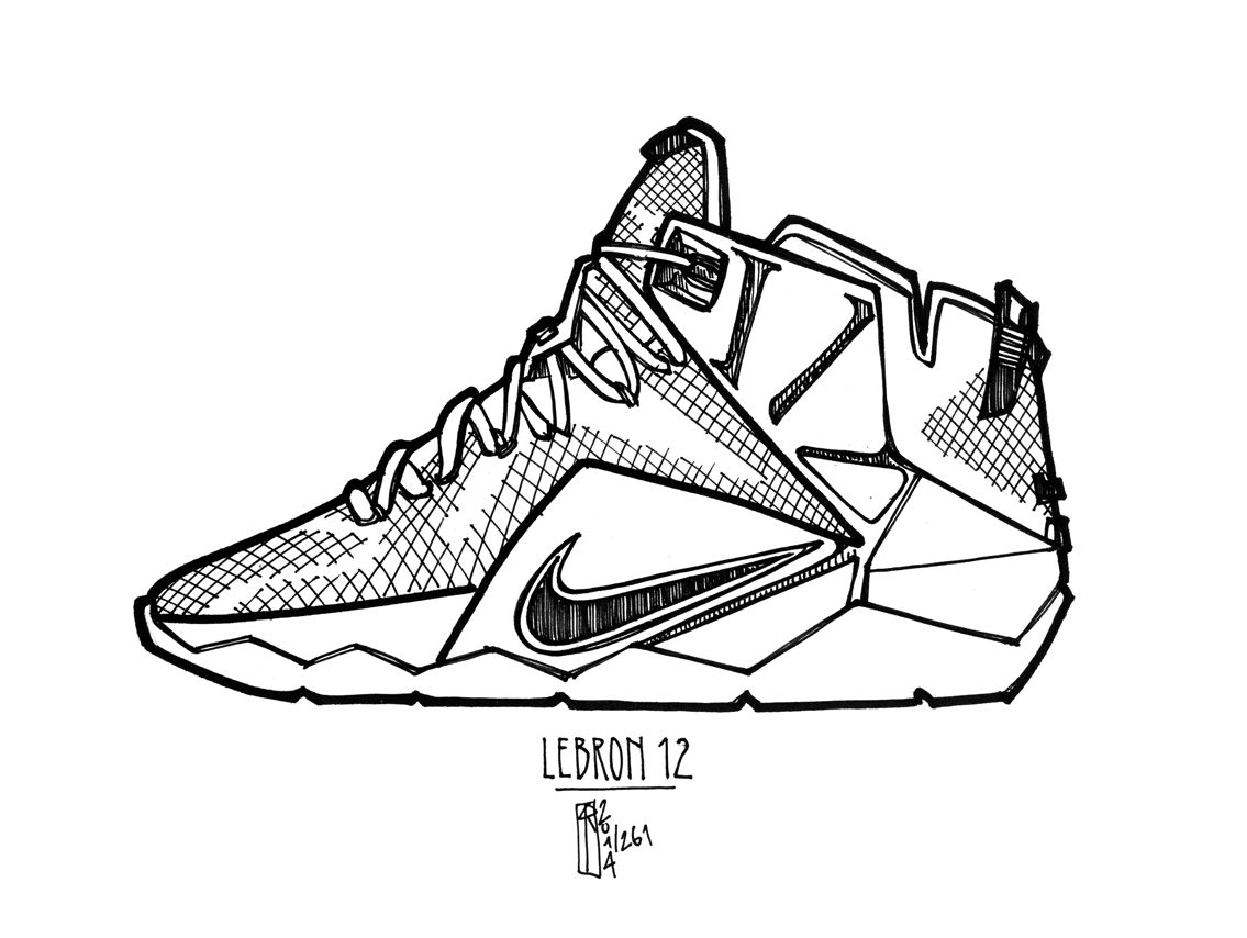 kd basketball shoes coloring pages