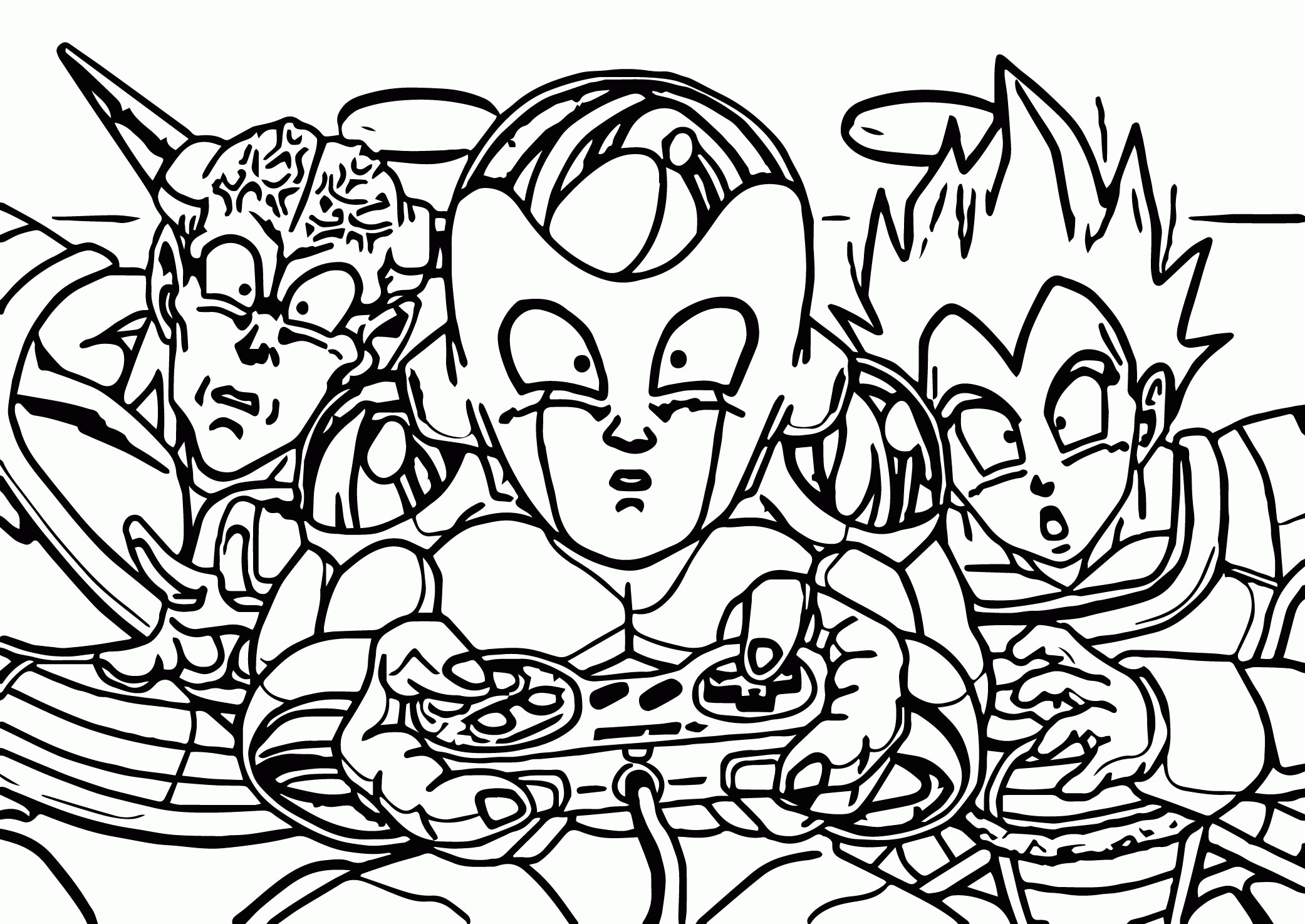 Cartoon Comic Dragonball Z Controller Super Nintendo Coloring Page