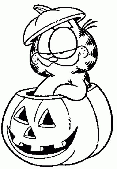 Garfield Halloween Coloring Pages