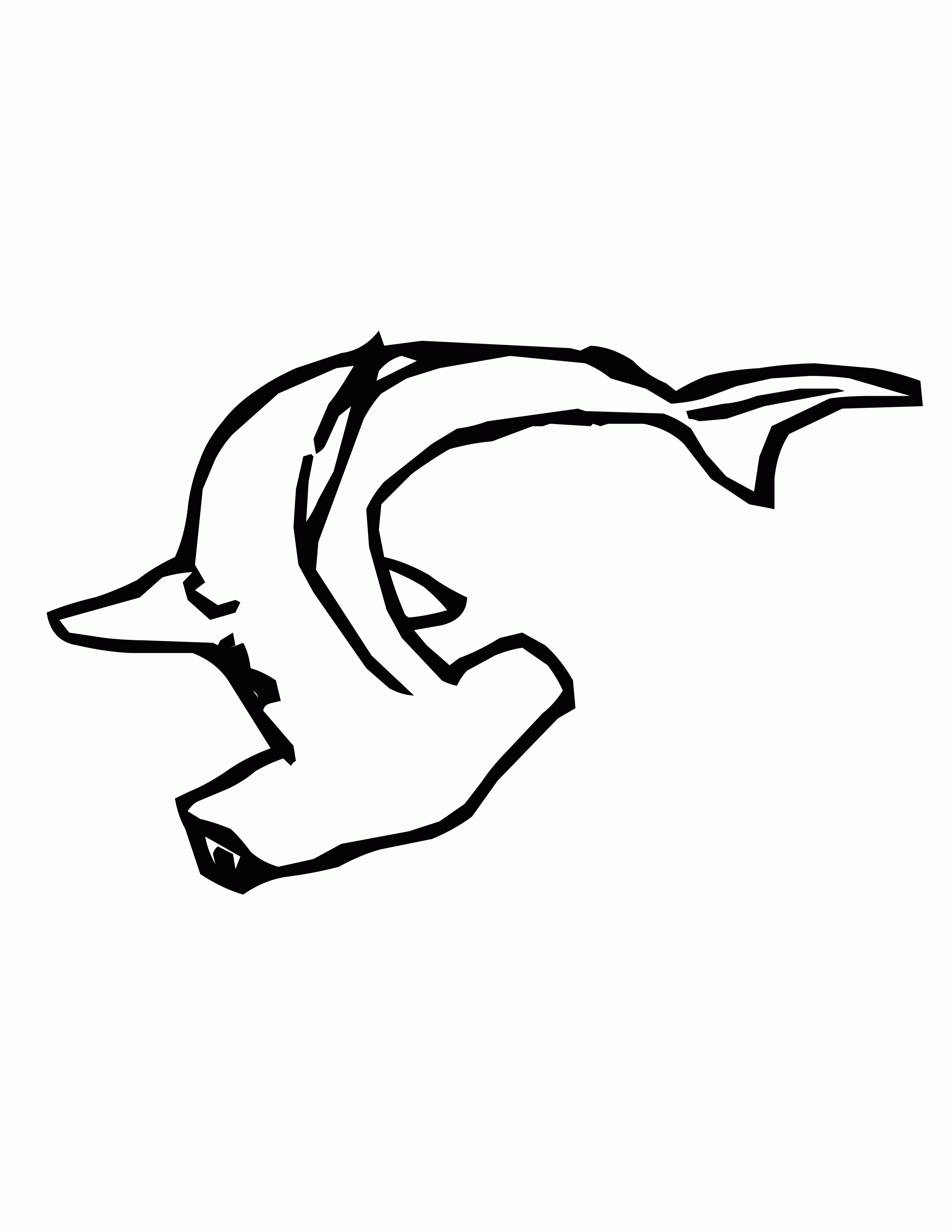 simple hammerhead shark outline - Clip Art Library
