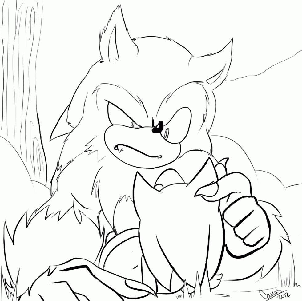 sonic the werehog coloring pages