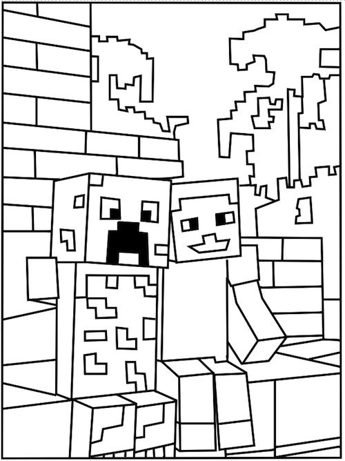 Minecraft Colouring Pages Printable Farm