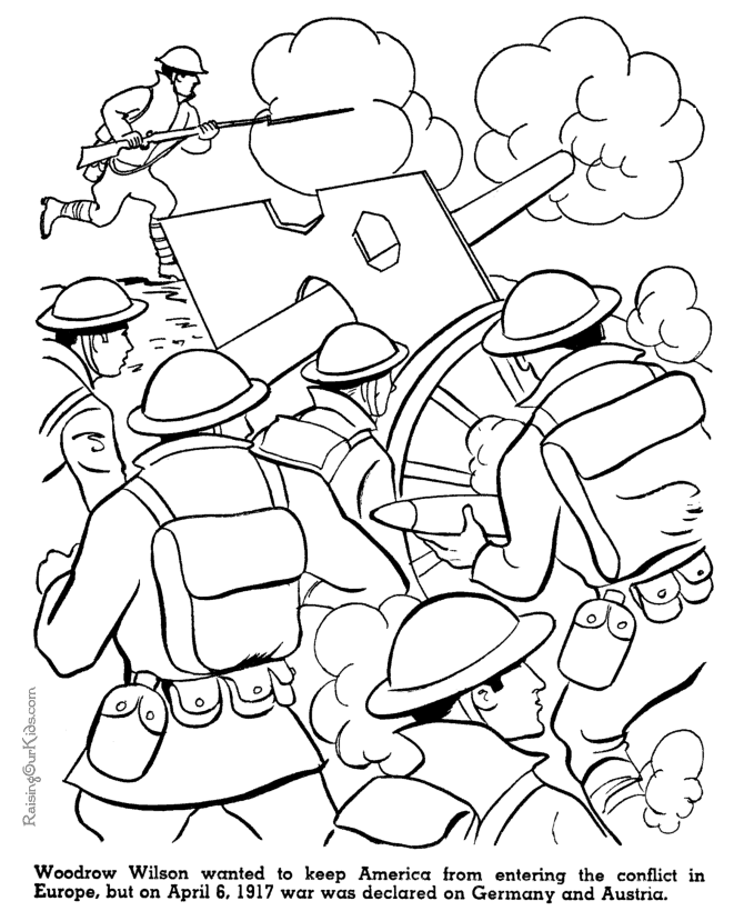 World War 2 Colouring Clip Art Library
