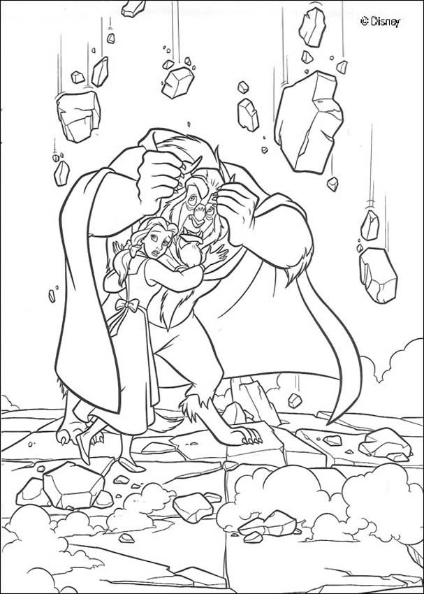 beauty and the beast enchanted christmas coloring pages