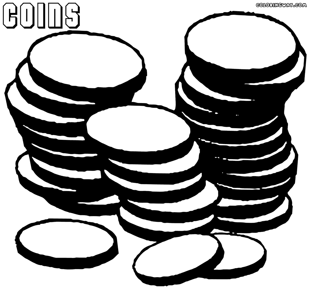 Free Coins Coloring Page, Download Free Coins Coloring Page png images ...