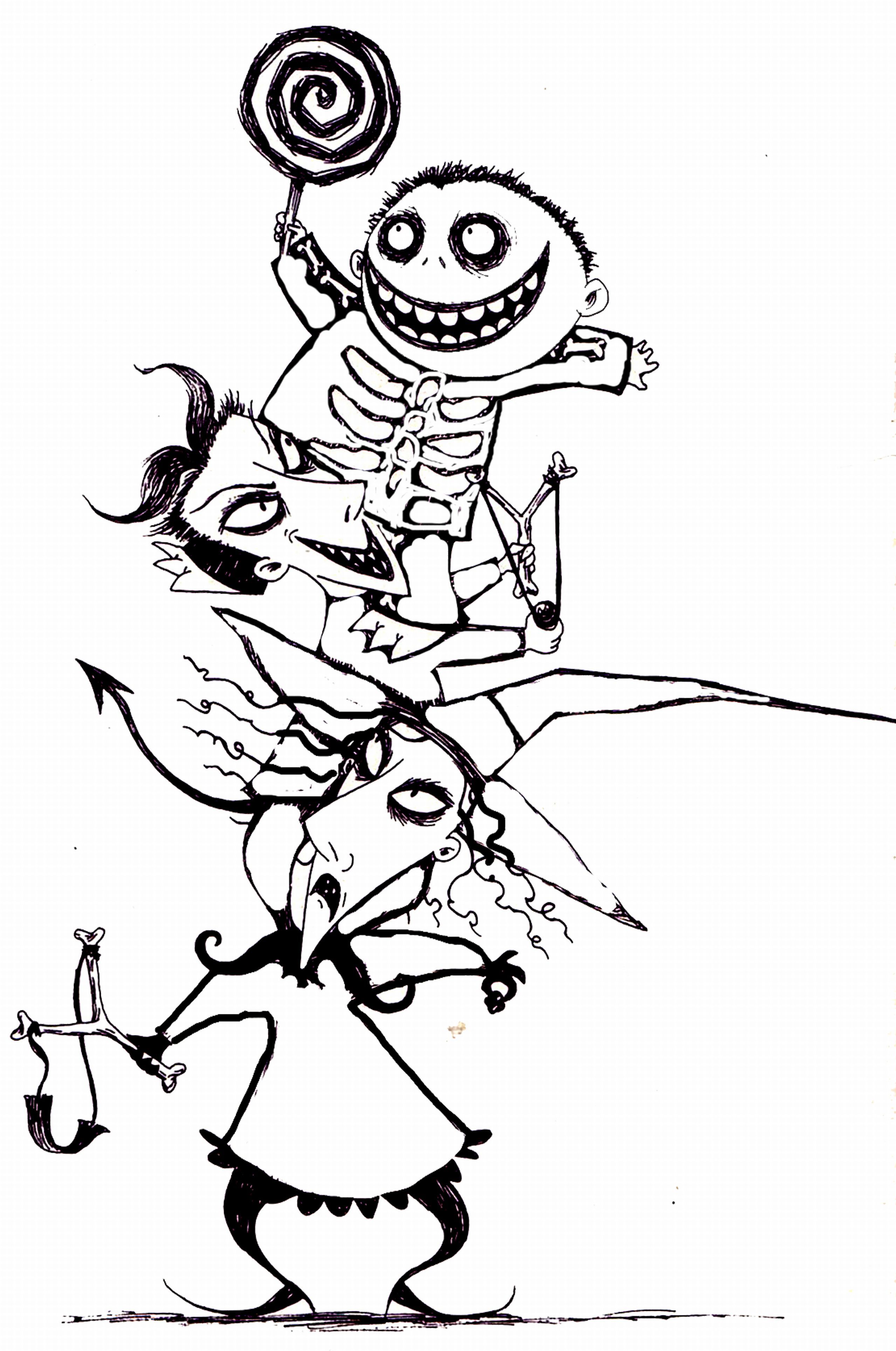 Free Free Nightmare Before Christmas Coloring Pages Printable Download 