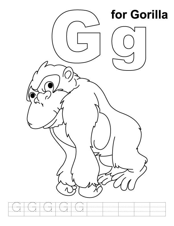 Circus Gorilla Coloring Page | Coloring Pages For All Ages