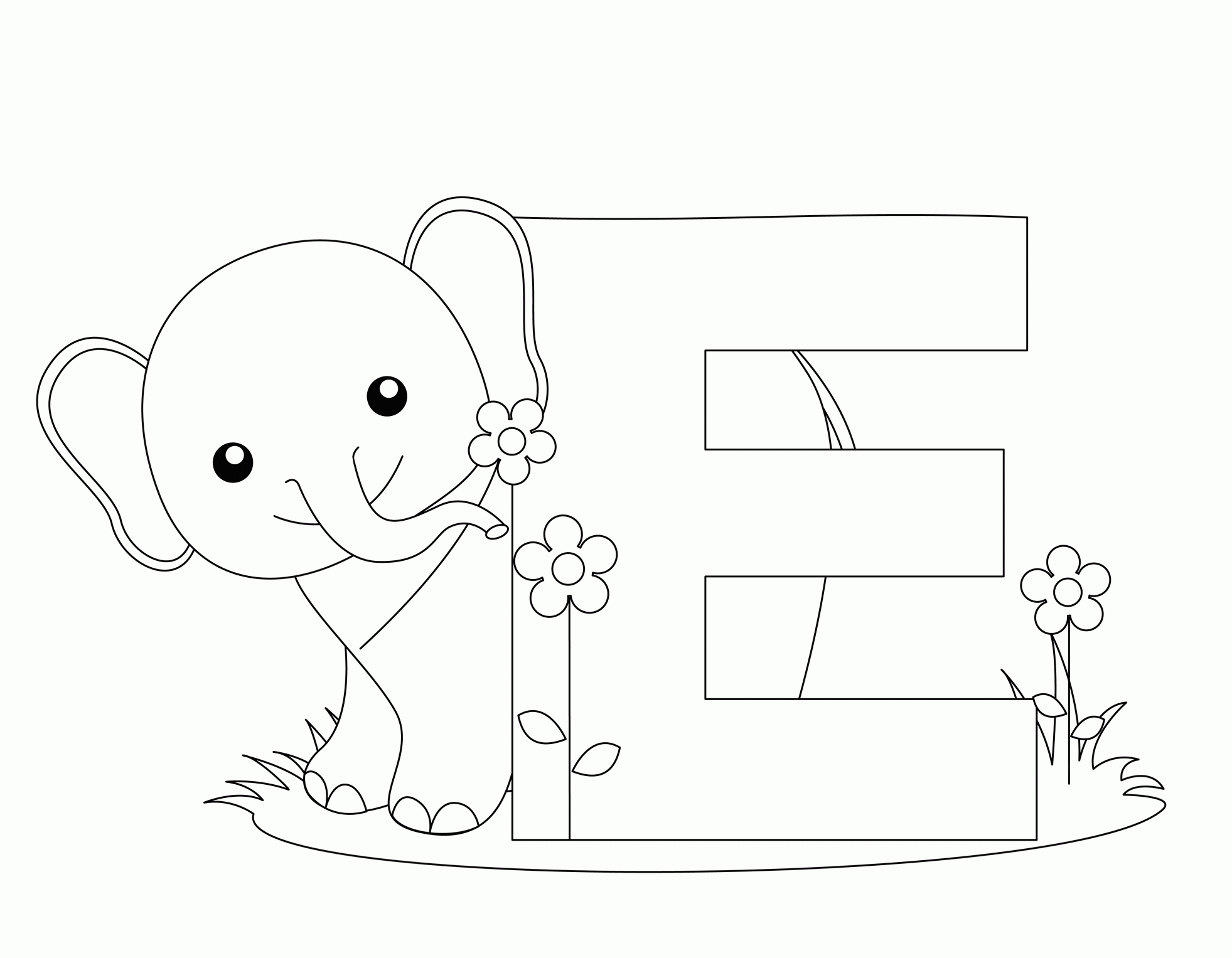 Free Letter E Coloring Page, Download Free Letter E Coloring Page png