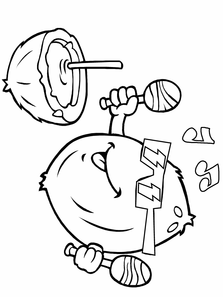 Printable Coconut Fruit Coloring Pages