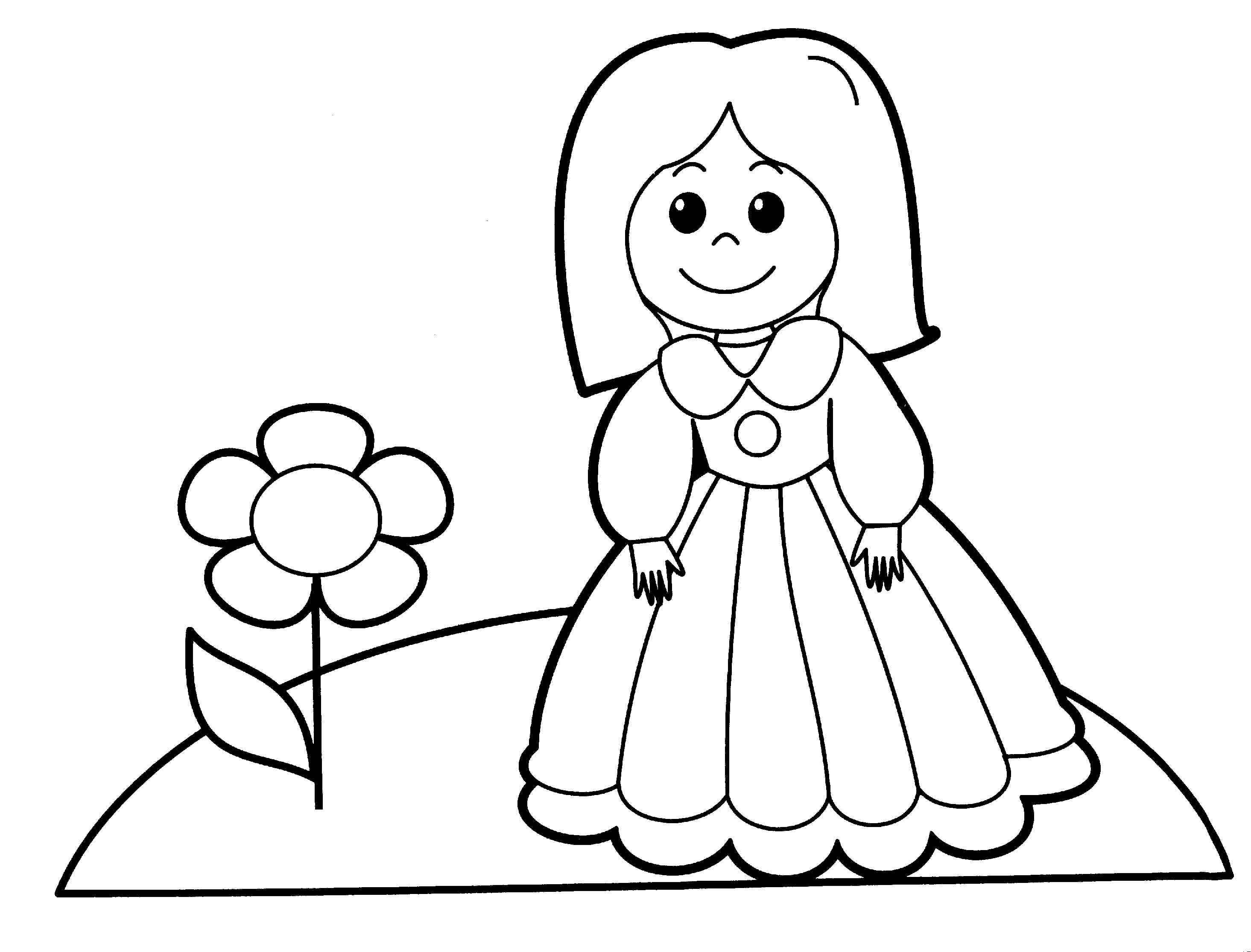 Coloring Pages Of Dolls Outline Sketch Drawing Vector Easy Doll Drawing Easy  Doll Outline Easy Doll Sketch PNG and Vector with Transparent Background  for Free Download