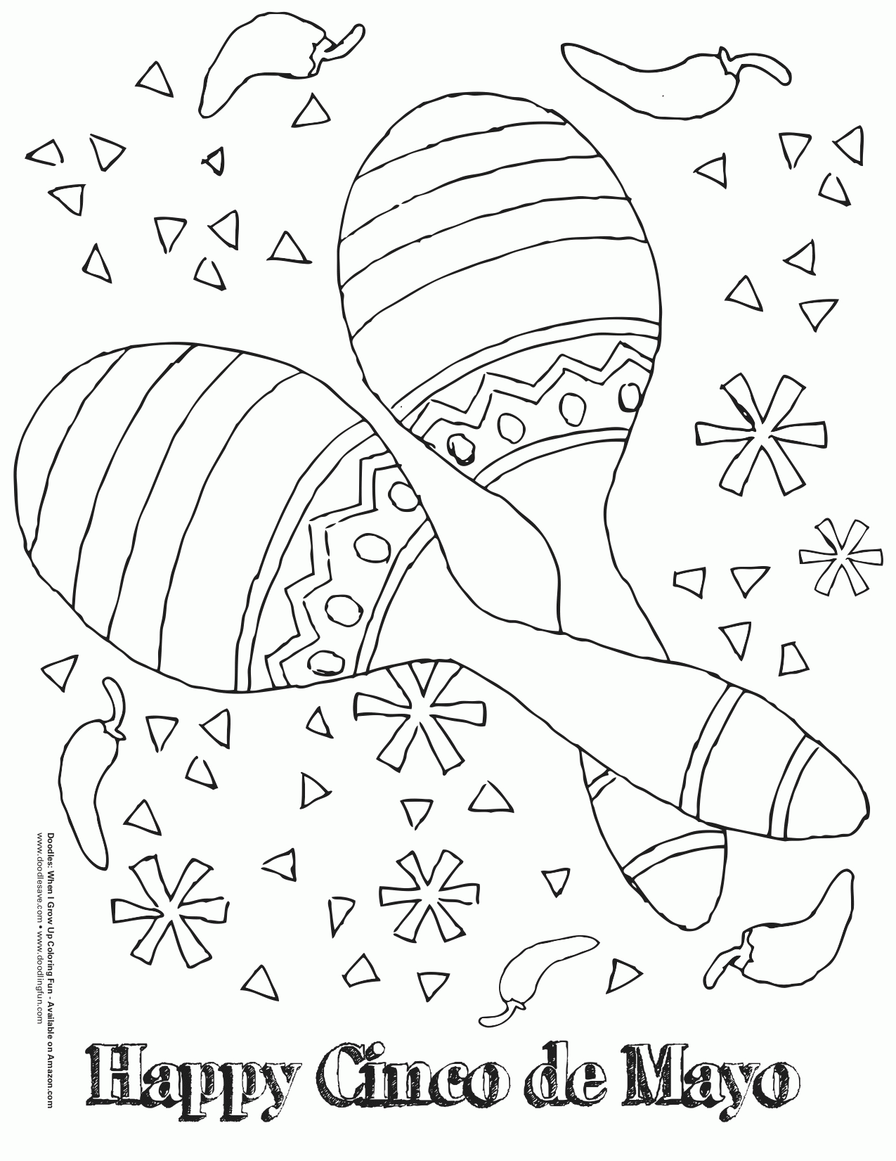 happy cinco de mayo coloring - Free Large Images