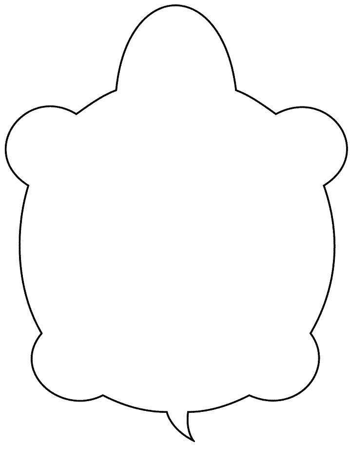 Printable Turtle Simple-shapes Coloring Pages – Coloringpagebook