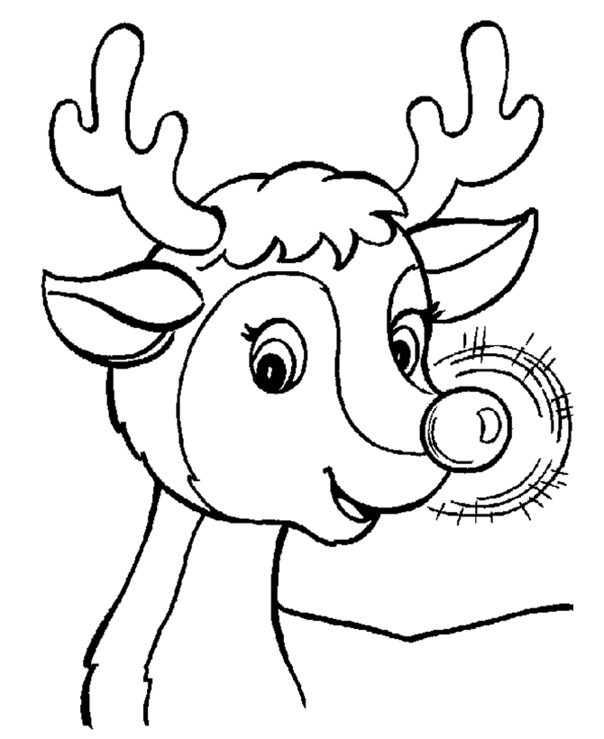 BlueBonkers : Rudolph the Reindeer Coloring pages