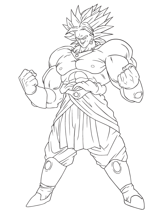 Broly Coloring Page | Free Printable Coloring Pages