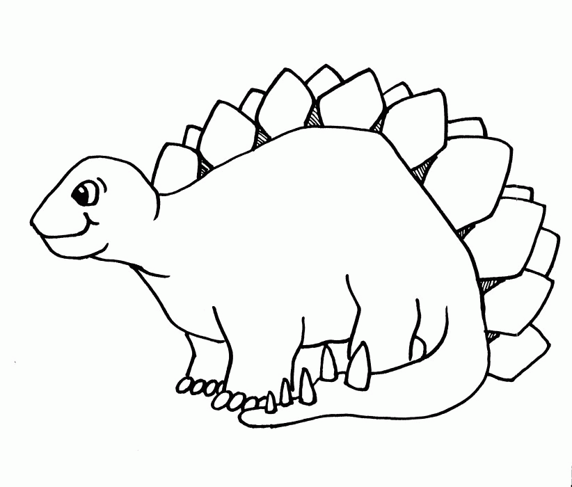 Download Simple Coloring Pages Printable Dinosaurs Or Print Simple