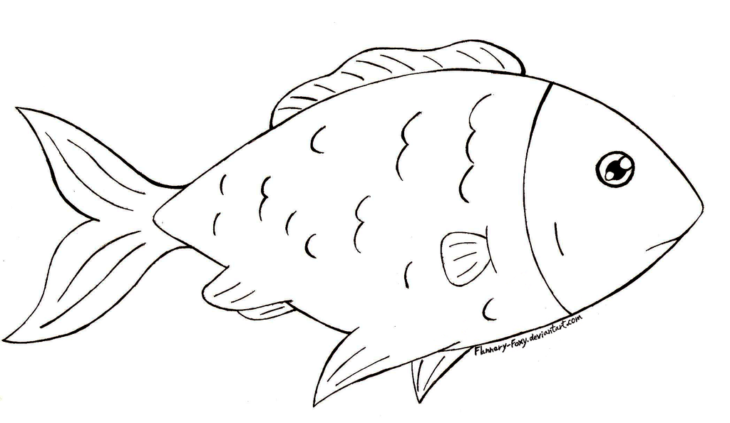 Line Drawings Of Fish