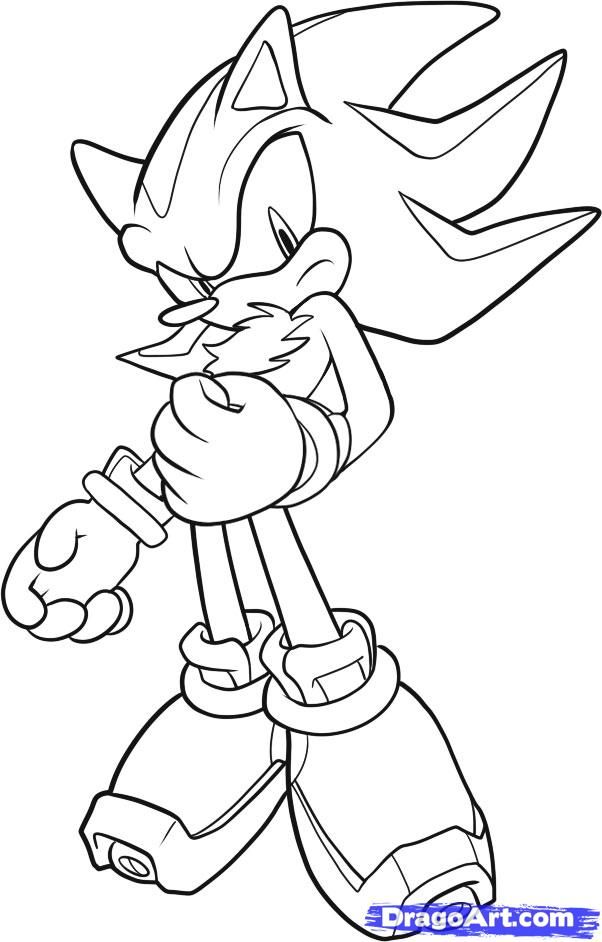 Shadow the Hedgehog Coloring Pages Printable for Free Download