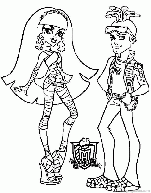 Monster High Deuce Gorgon coloring page - Coloringcrew.com