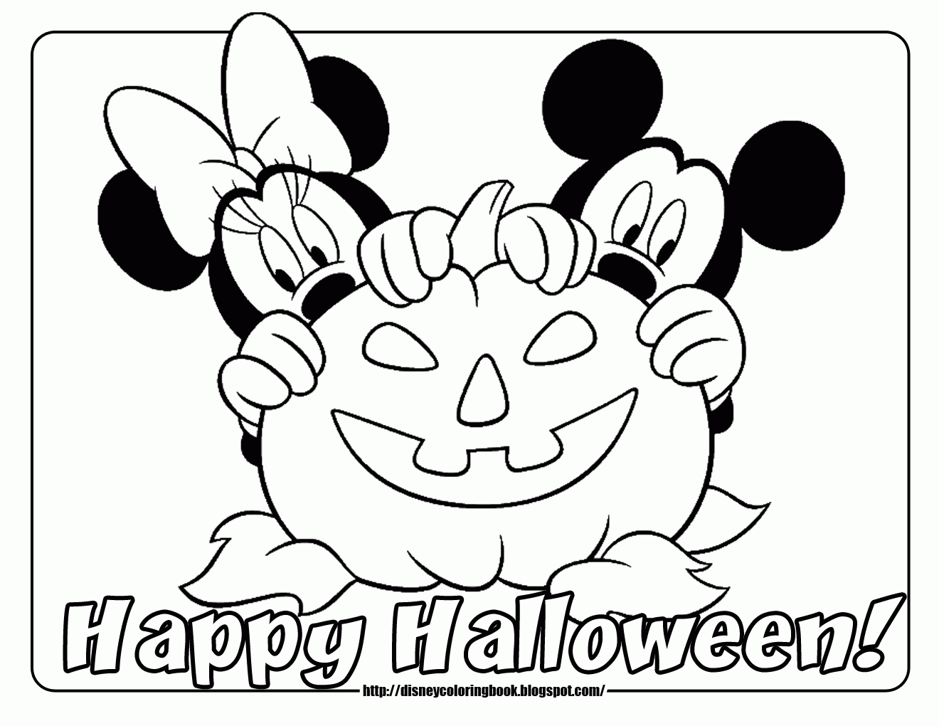 free disney halloween coloring pages