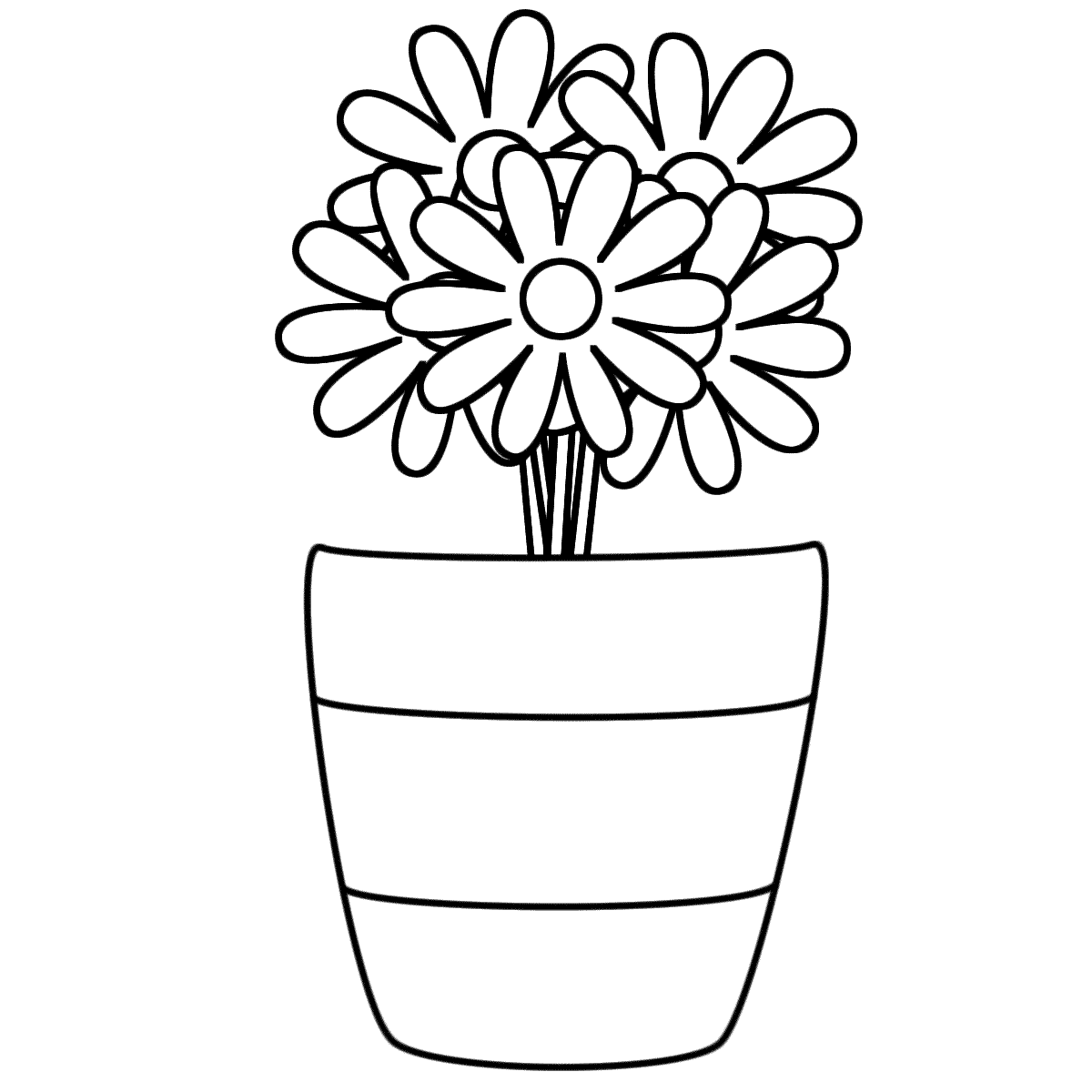 Free Vase And Flowers Coloring Page, Download Free Vase And Flowers ...