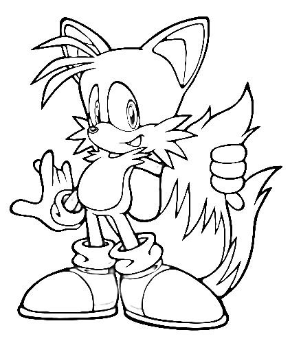 Coloring page - Miles Tails