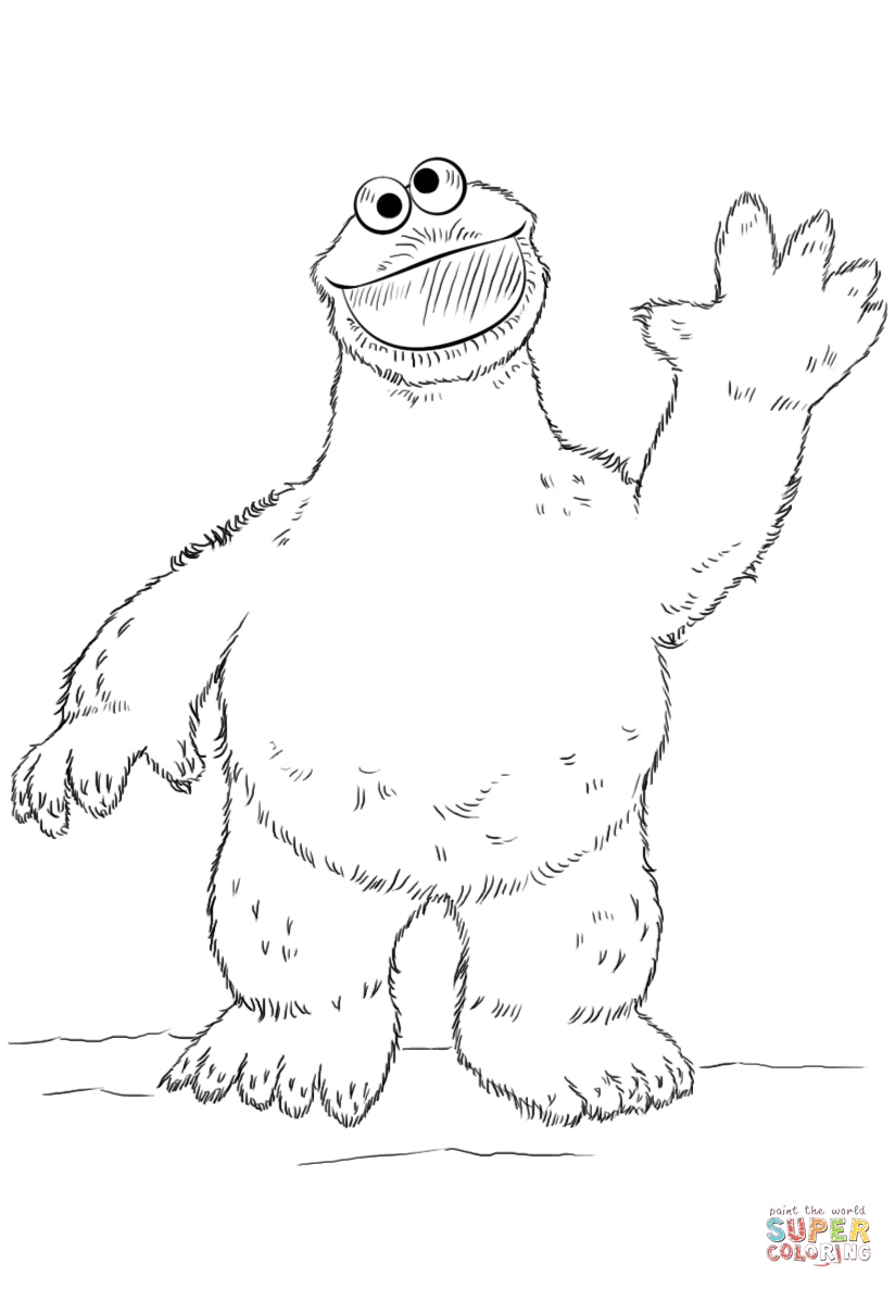 Cookie Monster coloring page | Free Printable Coloring Pages