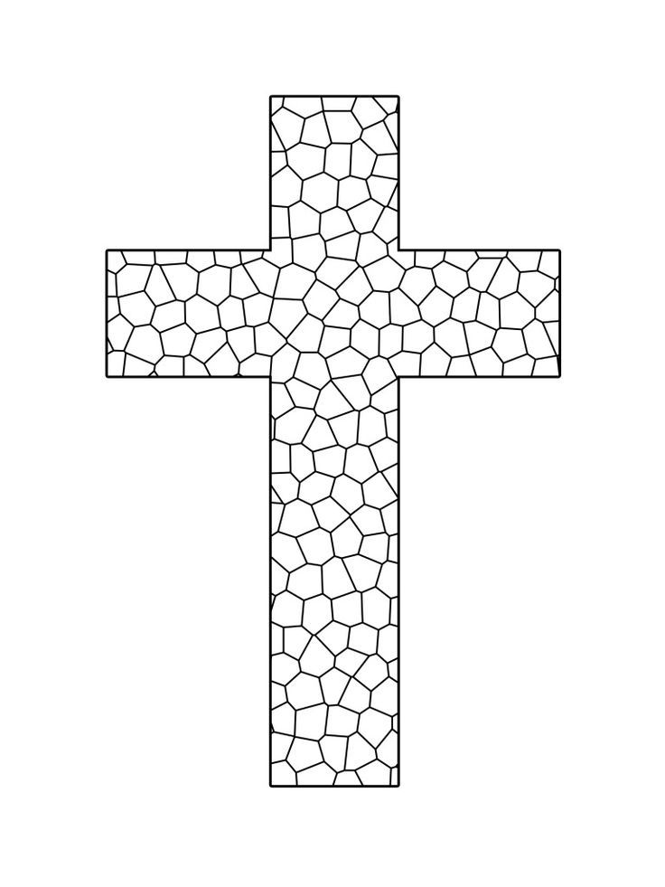 free cross color sheet - Clip Art Library