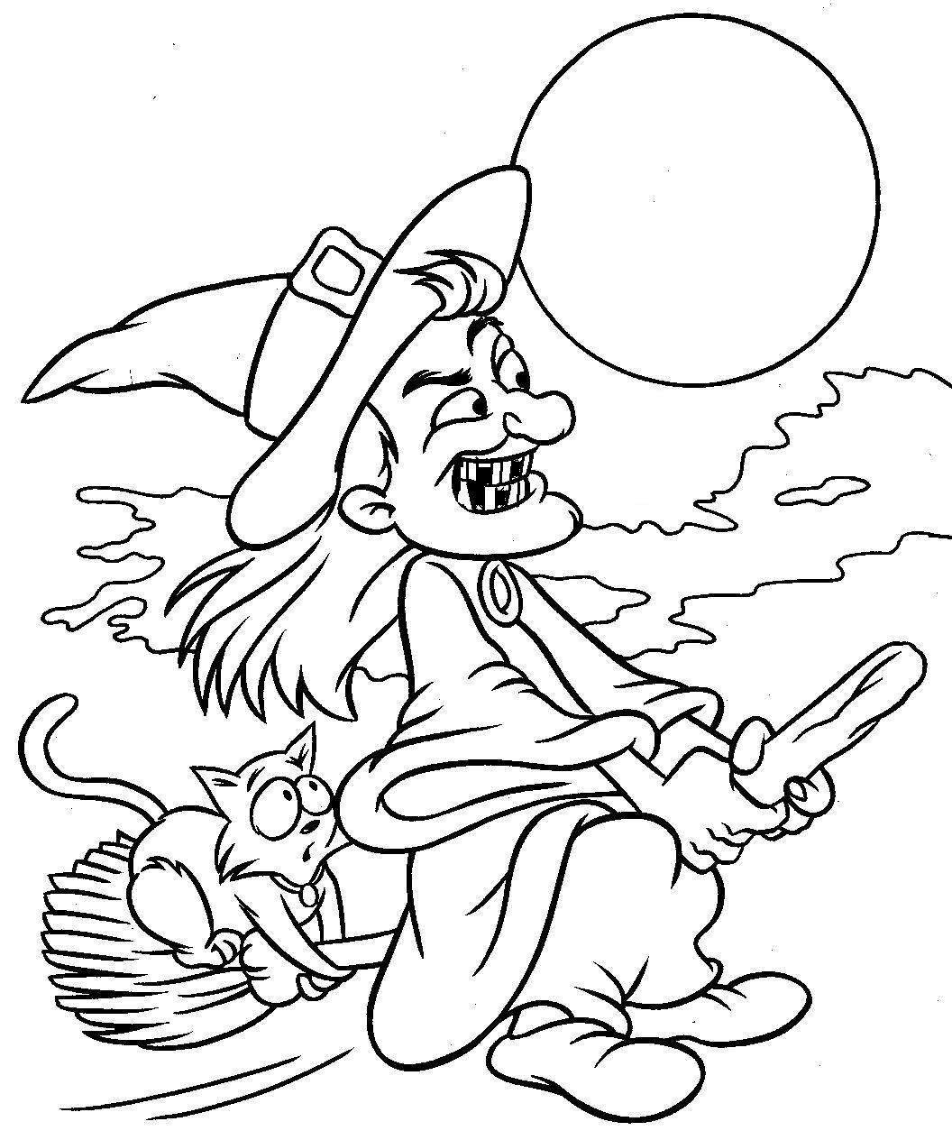 Free Scary Cartoon Coloring Page, Download Free Scary Cartoon Coloring