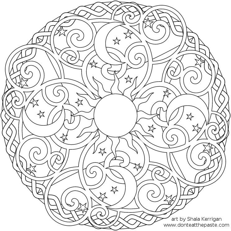 Difficult Mandala Coloring Pages
