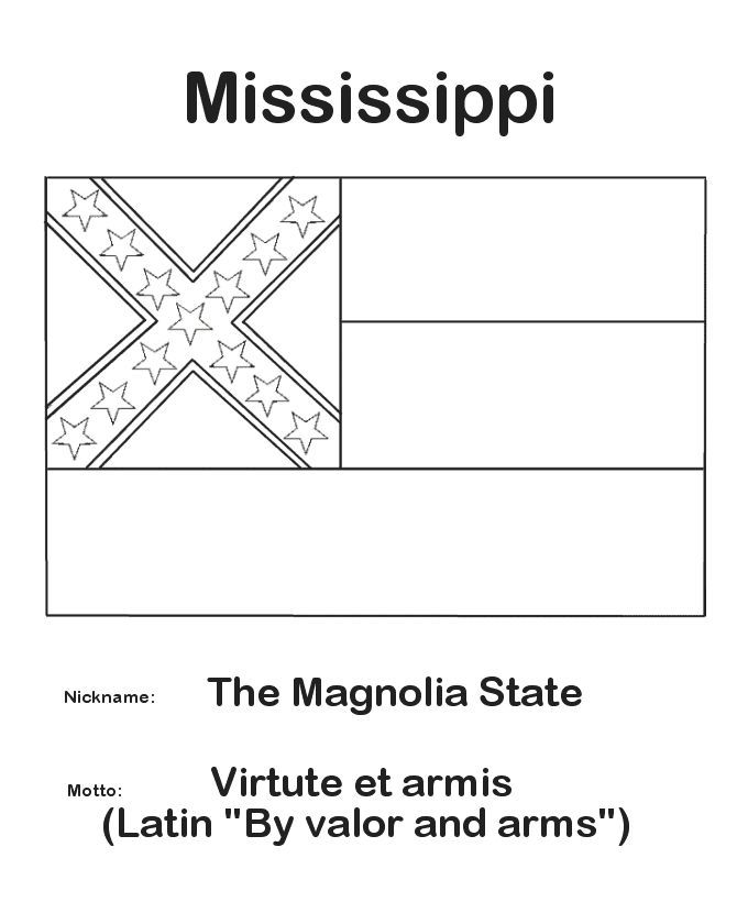 State Flag Coloring Page Clip Art Library - mississippi flag roblox