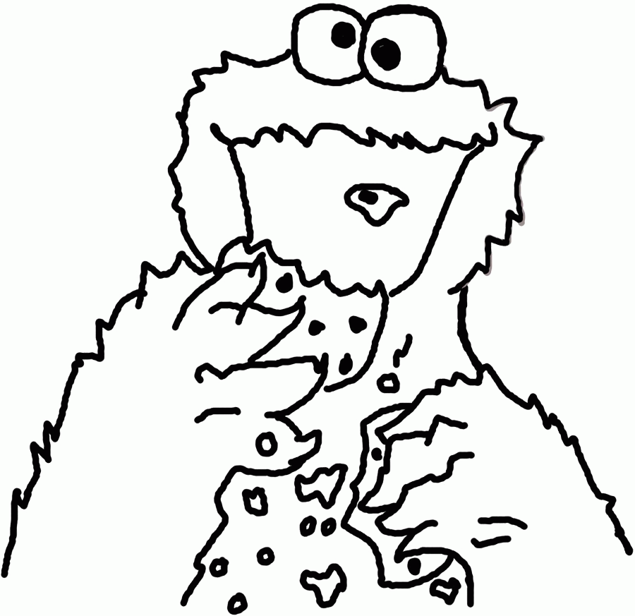 Saved Free Coloring Pages Of Cookie Monster Eyes, Degree Cookie