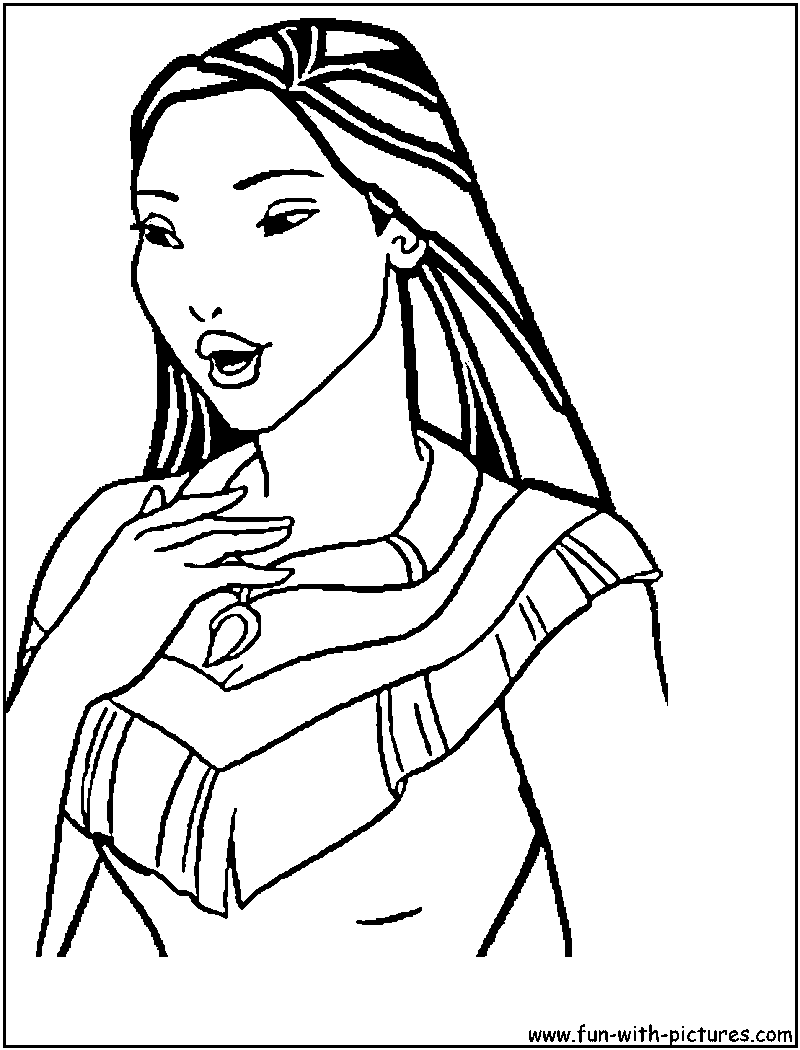 pocahontas black and white - Clip Art Library