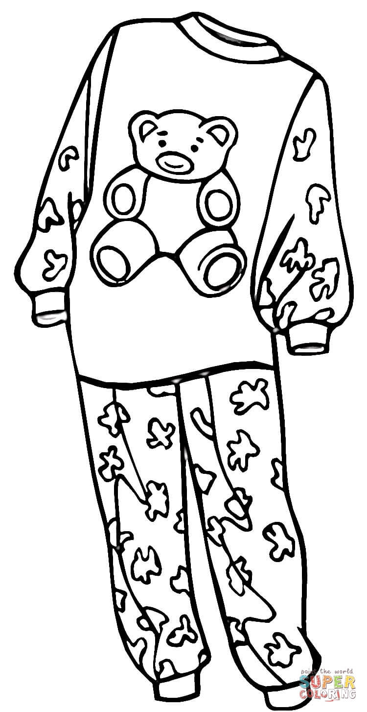 pyjamas clipart black and white - Clip Art Library