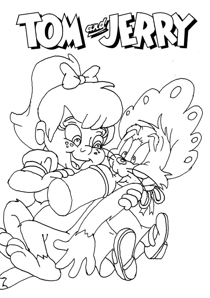 Tom And Jerry Spike Coloring Pages