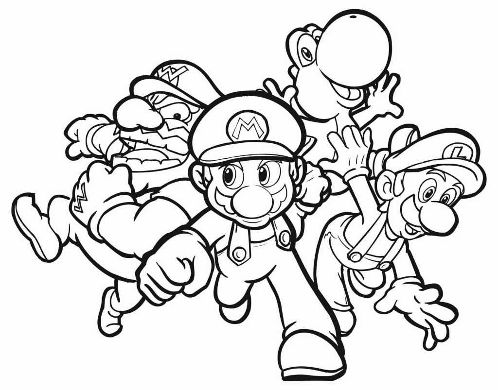 super mario colouring pages - Clip Art Library