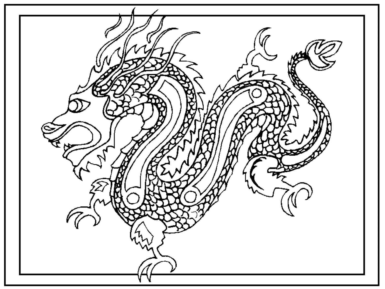 chinese new year dragon coloring sheet - Clip Art Library
