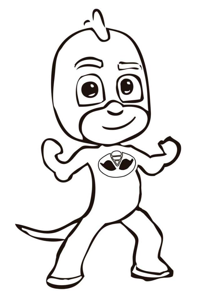 gekko from pj masks coloring pages free printable coloring pages ...