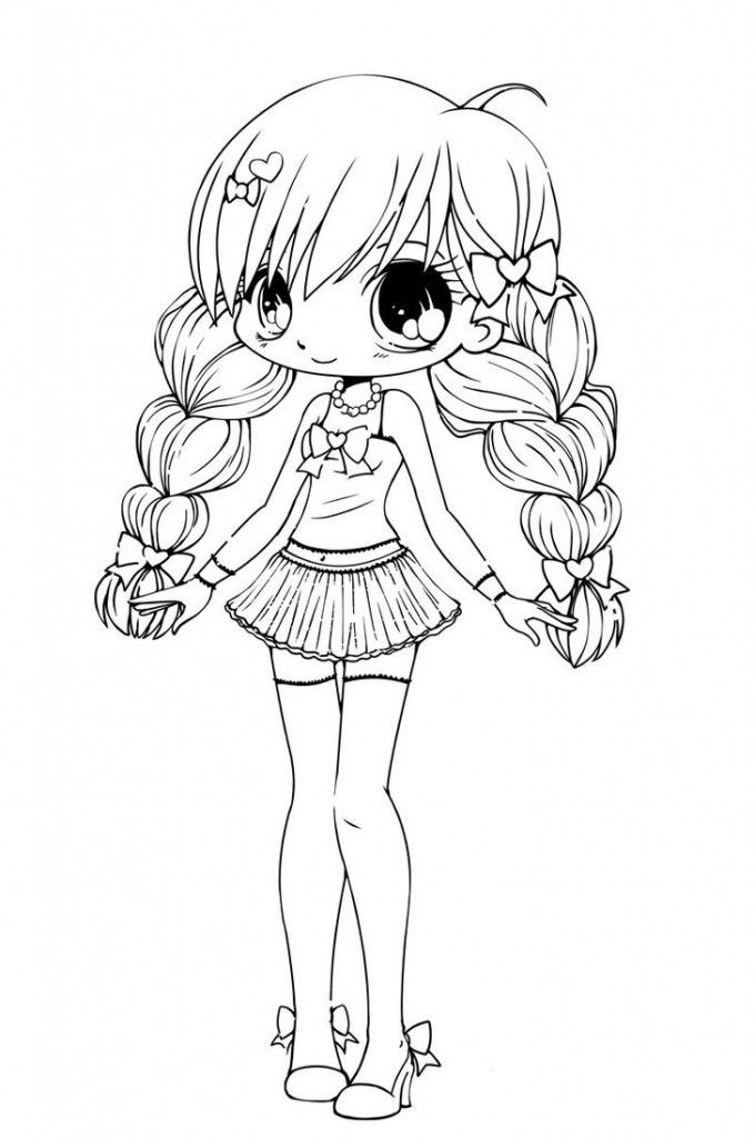 Anime Girl Coloring Pages  rcoloringpages