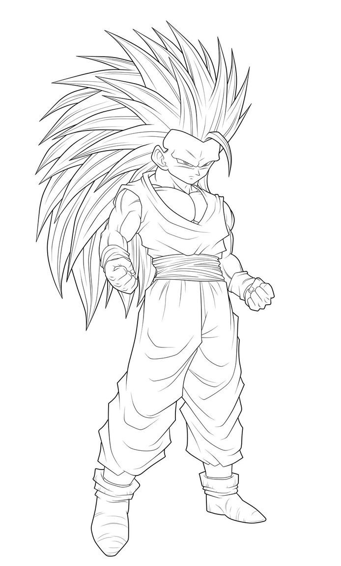 gotenks super saiyan 4 coloring pages