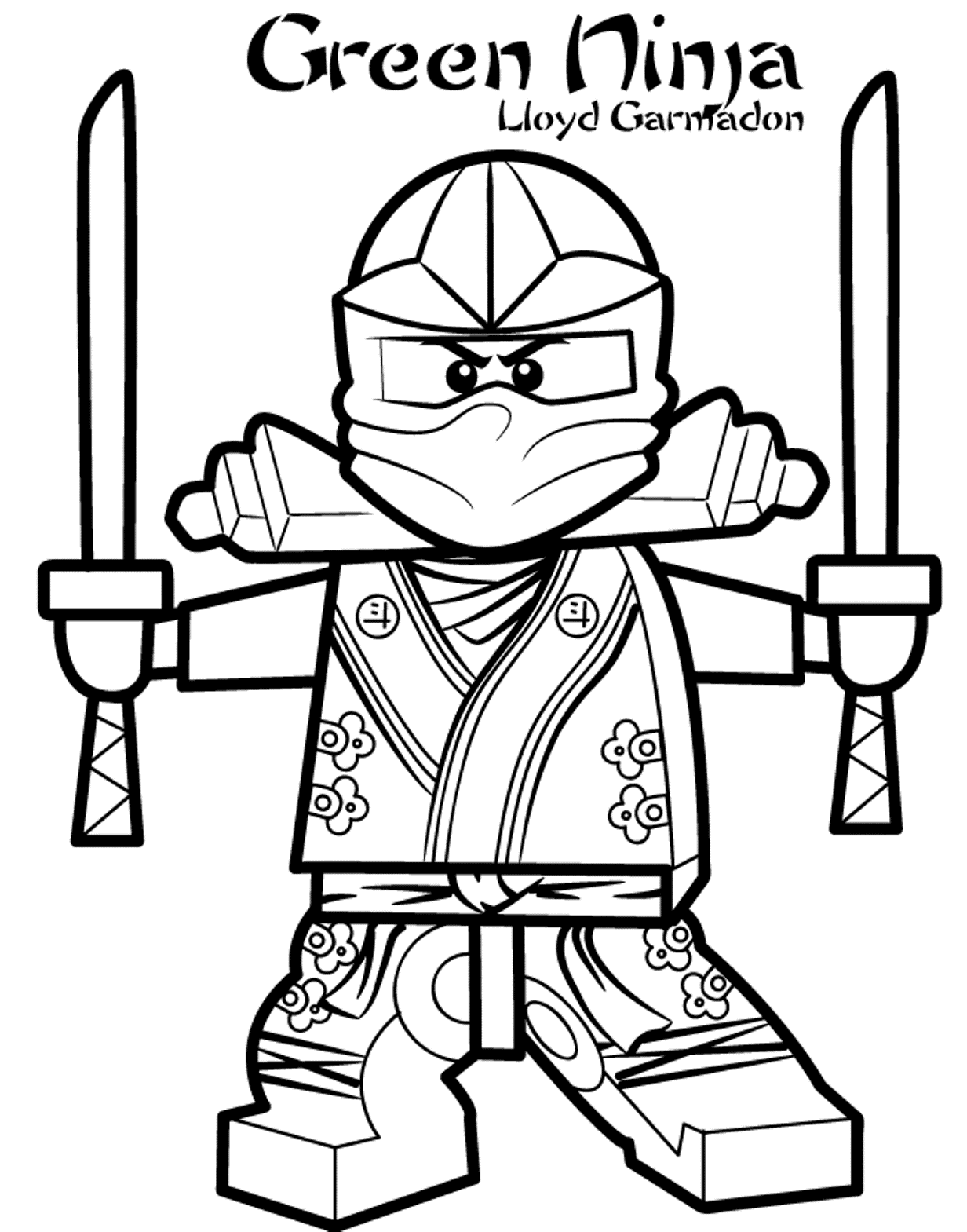 lego ninjago coloring pages lloyd