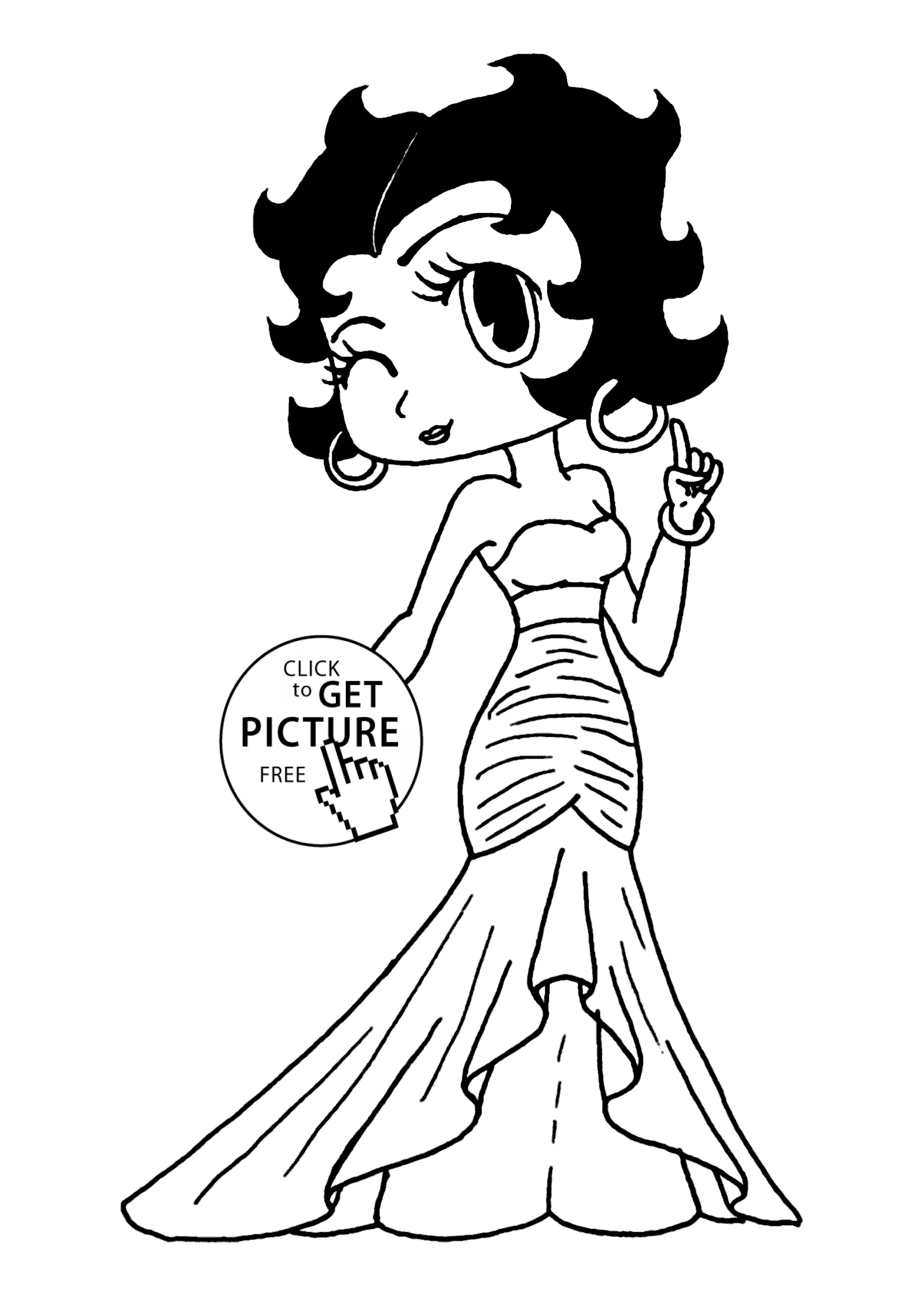 betty boop coloring pages - Clip Art Library
