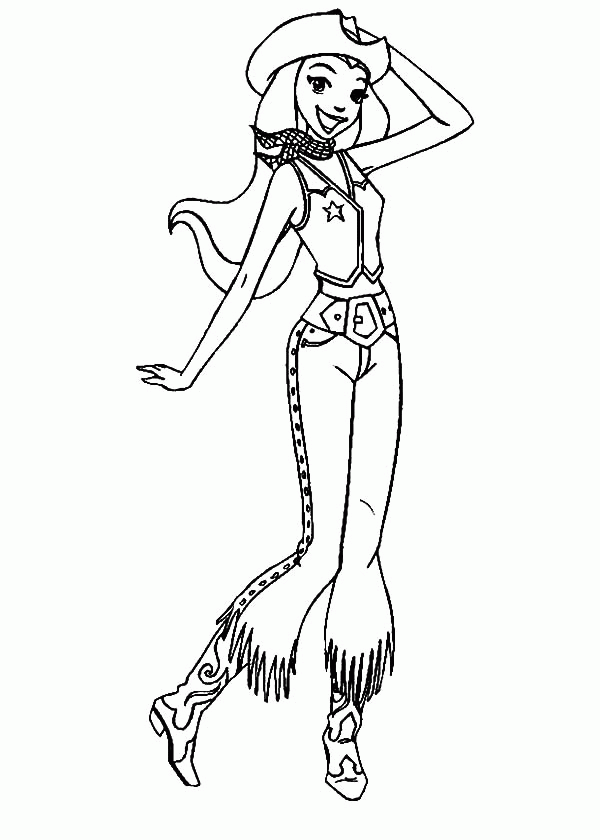 Barbie Cowgirl Coloring Pages Clip Art Library 