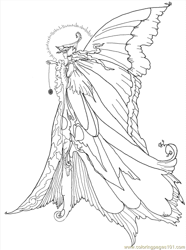 Butterflies With Fairies Coloring Pages | Coloring Pages For All Ages
