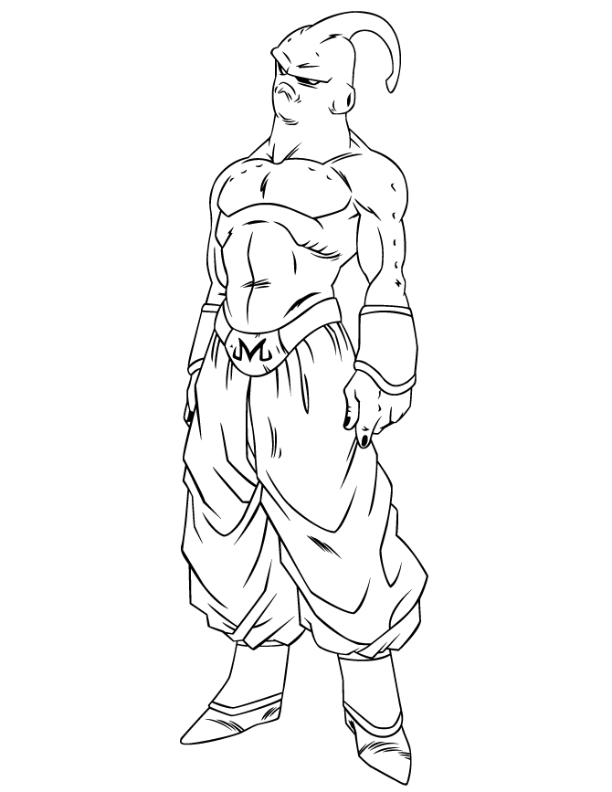 Dragon Ball Z Super Buu Coloring Page | Free Printable Coloring Pages