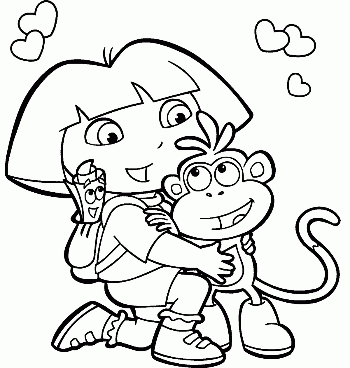 Dora Coloring Pages Swiper Coloring Pages