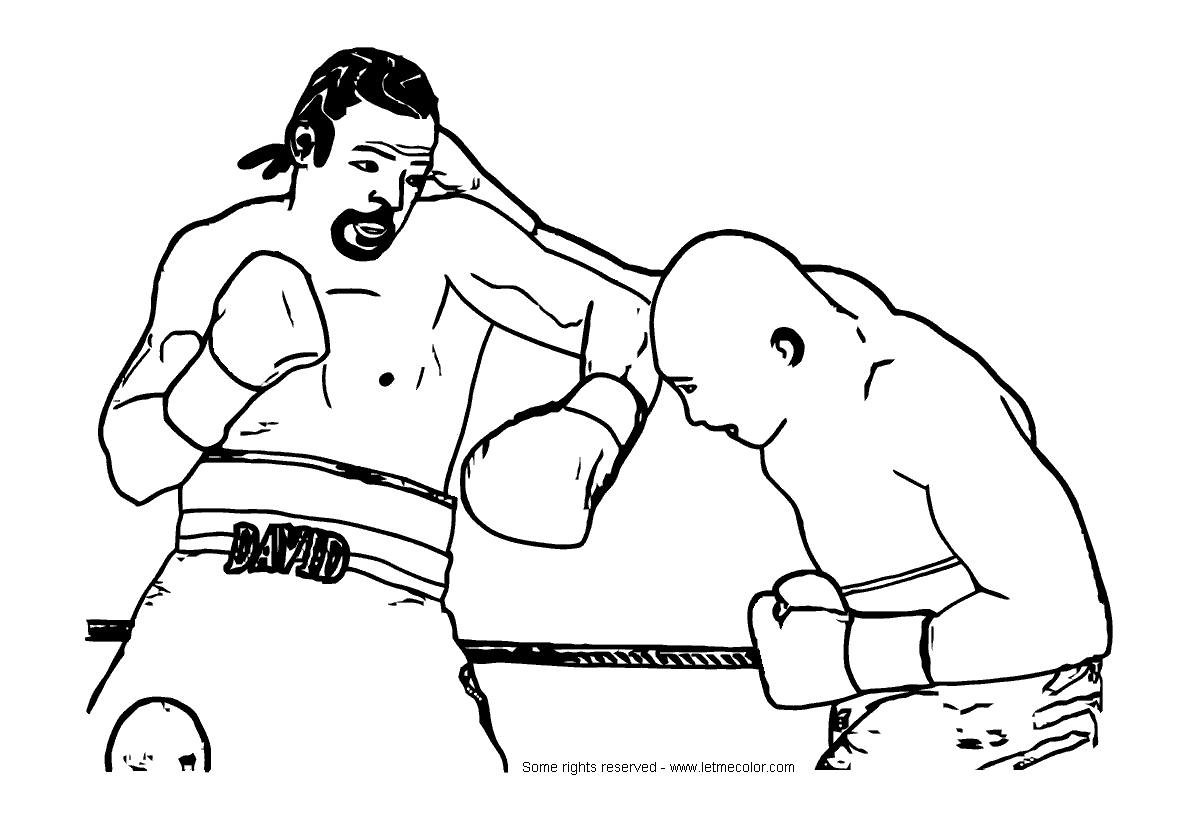 Olympic Boxing Coloring Pages