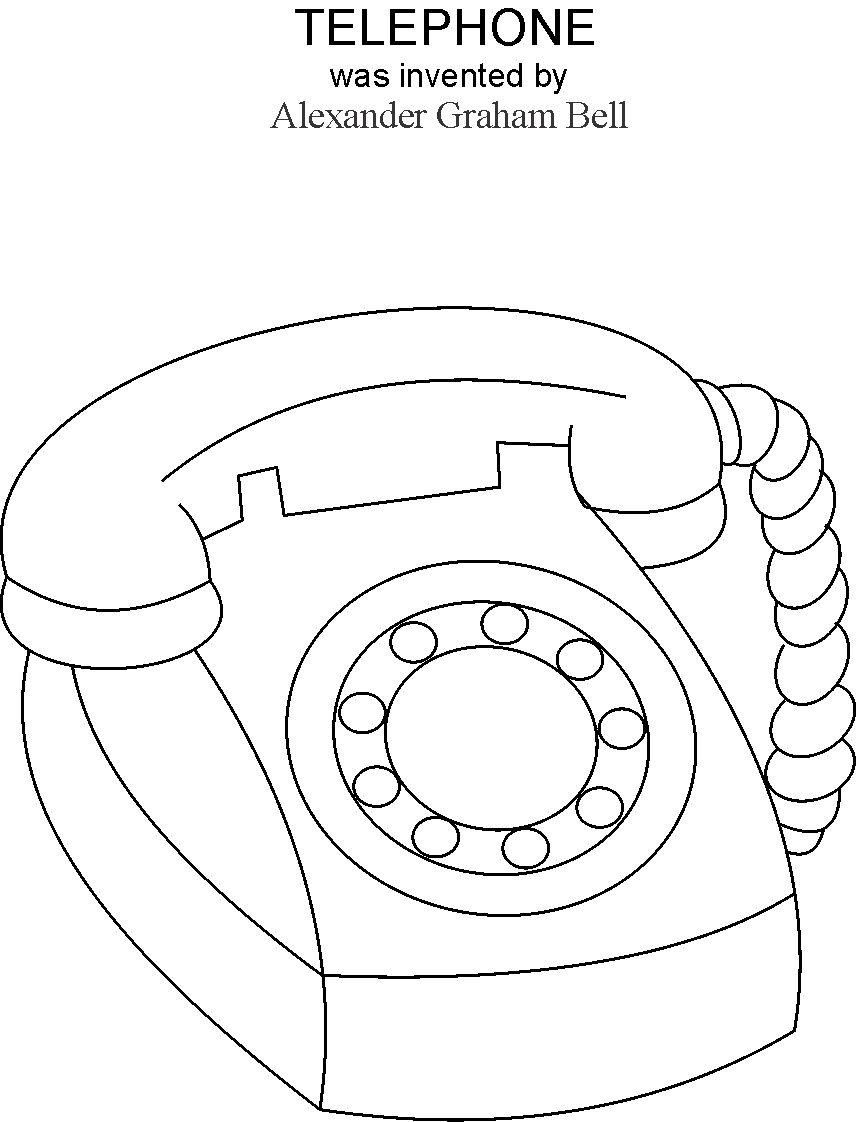 Clipart Telephone Coloring Intercom Phone Vector Pages Cliparts 