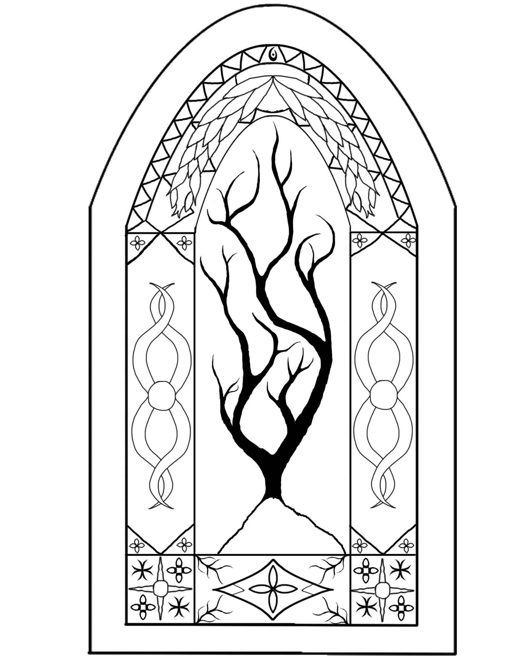 Mosaic Stained Glass Coloring Page Free Printable Coloring Pages | My ...
