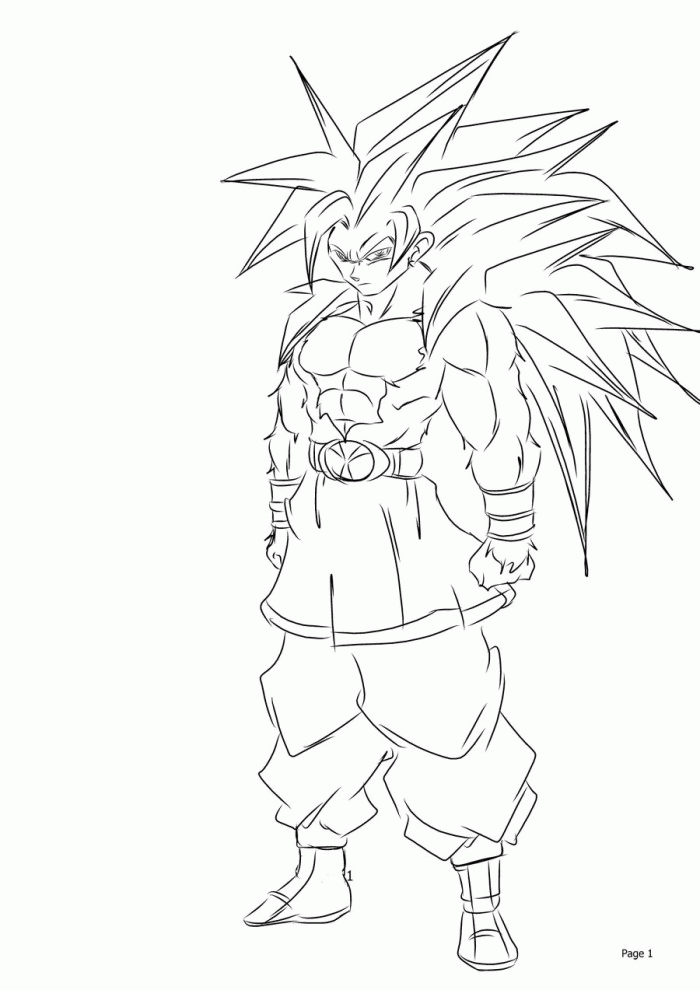 Ssj5 Goku drawing!!